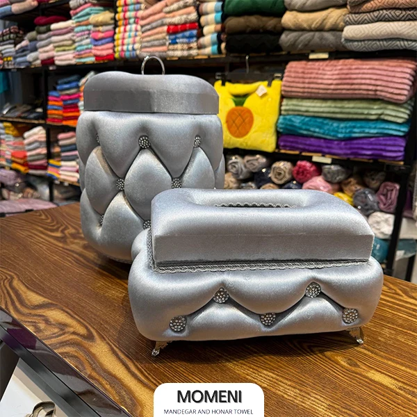 ست سطل و جای دستمال ترک لمسه دار کد 05