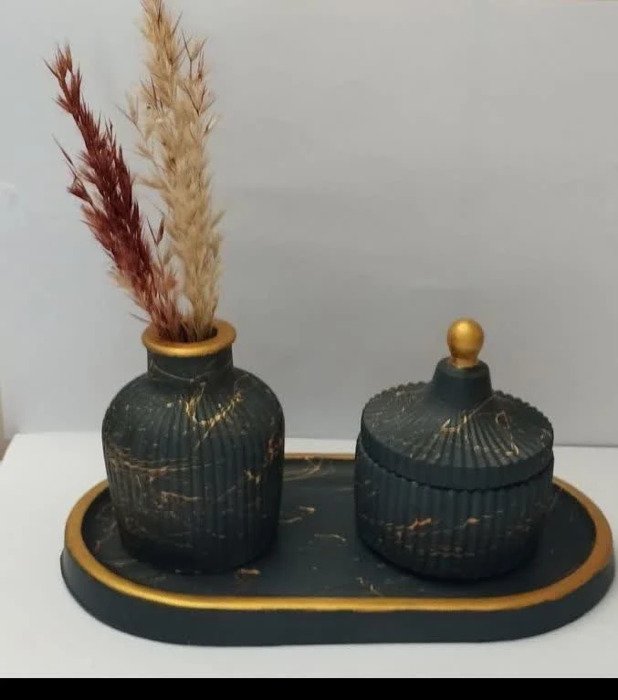 ست سینی و قندان و گلدان مراکشی (کد501)