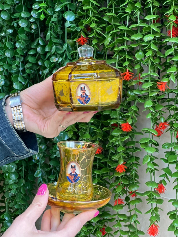 ست شاه عباسی عسلی