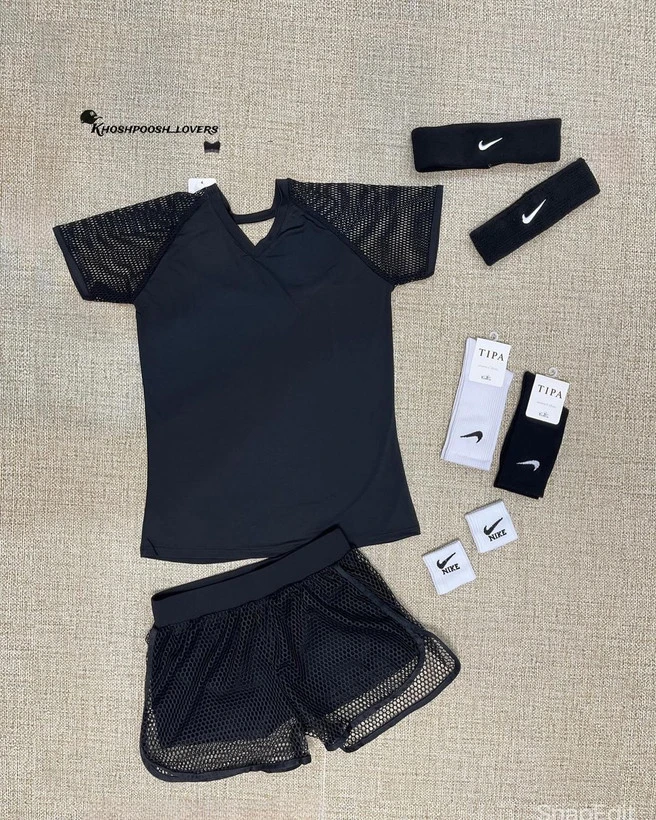 ست شلوارک و تیشرت زنانه Nike کد 0528