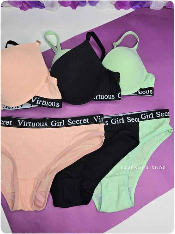 ست شورت و سوتین اسفنجی کبریتی فنردار بدون جک زنانه – Girl Secret