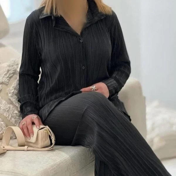 ست شومیز شلوار پلیسه