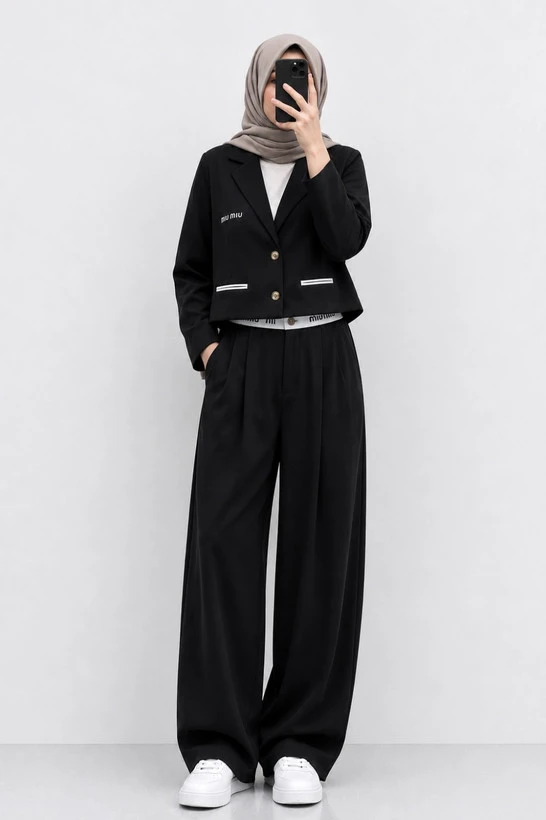 ست شومیز شلوارmiu miu دخترانه پارچه سیلک
