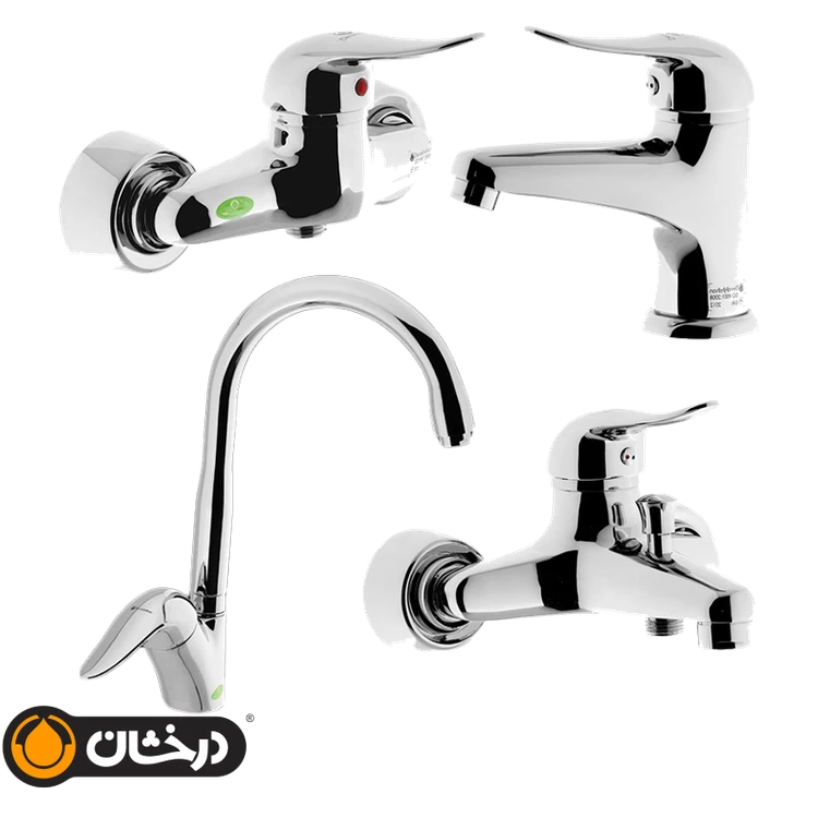 ست شیرآلات درخشان مدل آوا کروم