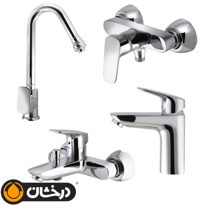 ست شیرآلات درخشان مدل هانس کروم