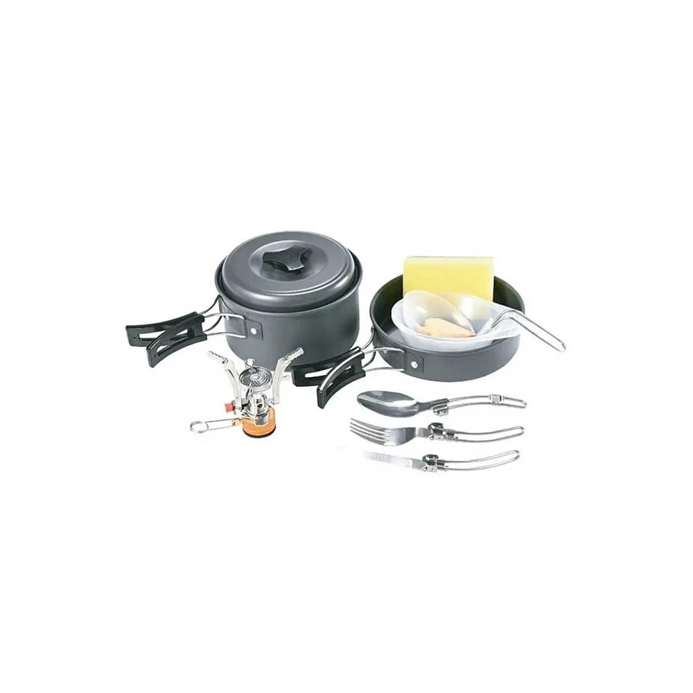 ست ظروف آشپزی و گاز کمپینگ گرین لاین Green Lion GN10IN1COOK Camping Cookware 10 IN 1