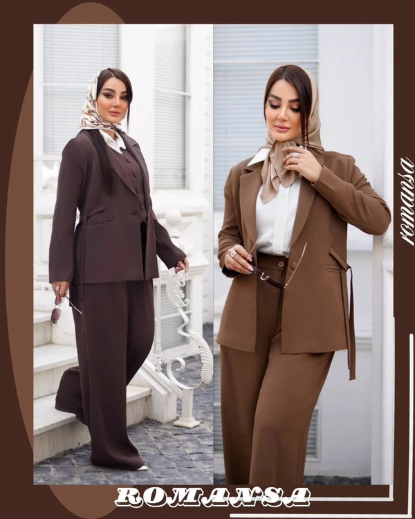 ست لباس سه تیکه بلنزا کد ۱۰۴۳