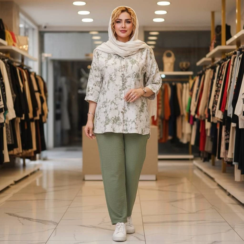 ست مانتو شلوار گازوئیلی