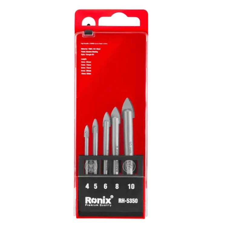 ست مته شیشه رونیکس مدل RH-5350 شامل 5 عدد