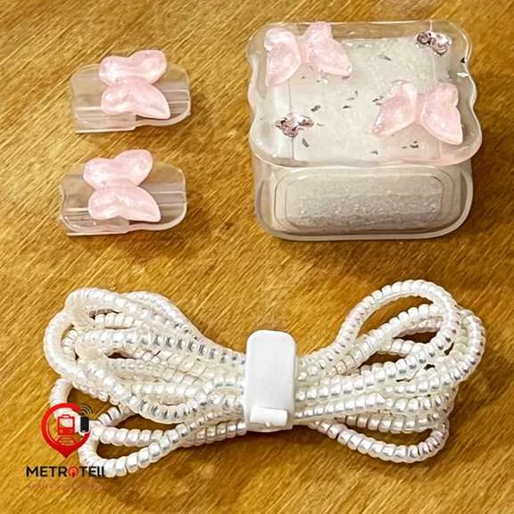 ست محافظ شارژر سامسونگ 25 وات طرح پروانه شیشه ای