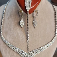 ست نقره نگین ریز تک
