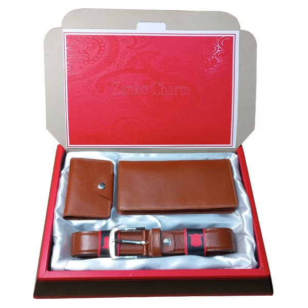ست هدیه مردانه چرم زانکو مدل Zs-2234
