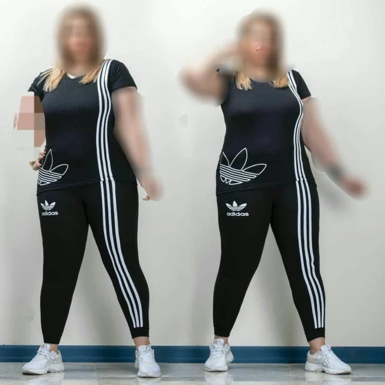 ست ورزشی زنانه ست تیشرت شلوار ورزشی زنانه مناسب سایز ۳۸ تا ۴۸