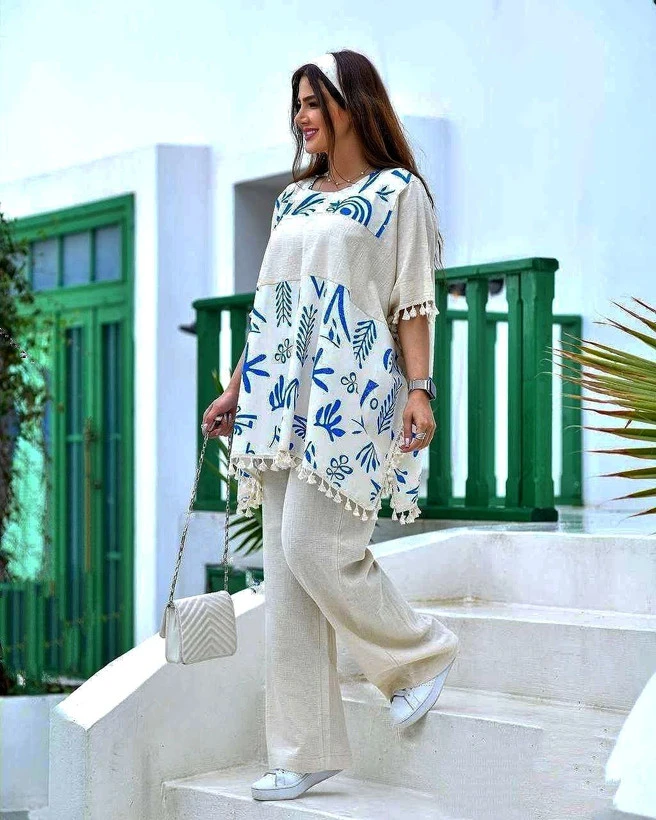 ست پانچ و شلوار پریشاه کد ۳۲۰۵
