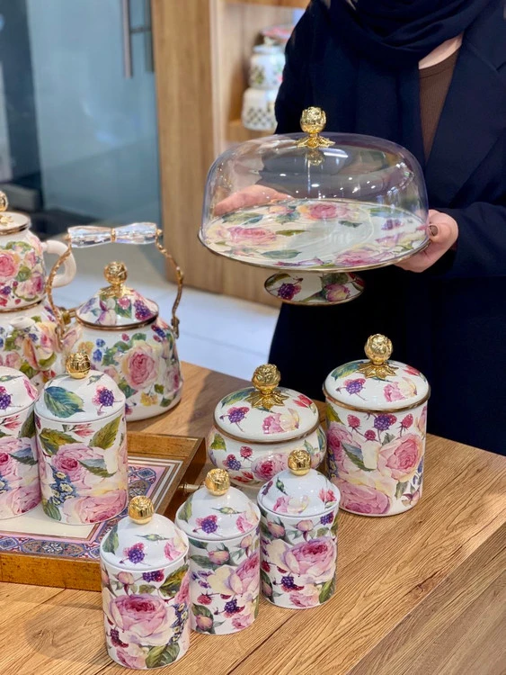 ست پذیرایی از کالکشن Rose Delux محصول miss betty ترکیه