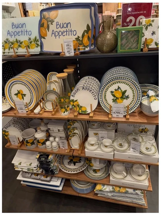ست پذیرایی کامل lemoncello ۶ نفره ۲۴ پارچه
