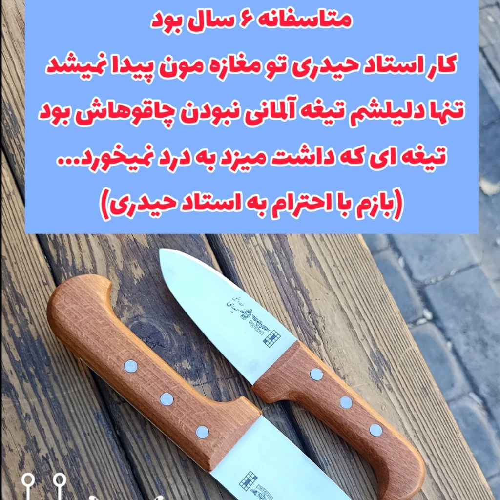 ست چاقو سلاخی پوست کنی آلمانی اصل استاد حیدری