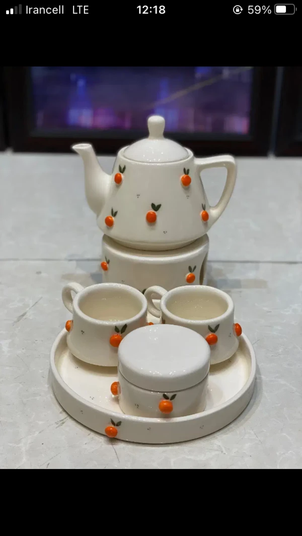 ست چای خوری دو نفره پرتقالی