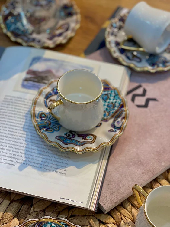 ست چای خوری و قهوه خوری Sartre cobal محصول Glore ترکیه