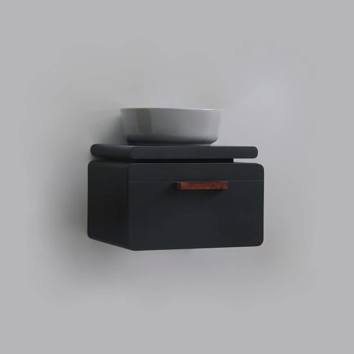 ست کابین و سنگ روشویی مدل B-103 رنگ آنتراسیت