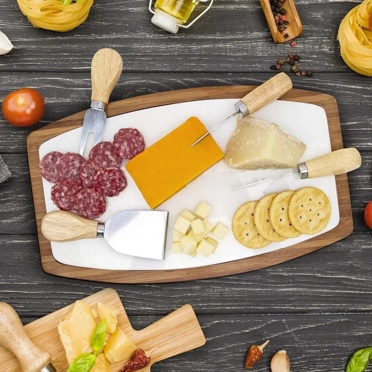 ست کارد و ابزار صبحانه خوری 4 عددی دسته چوب