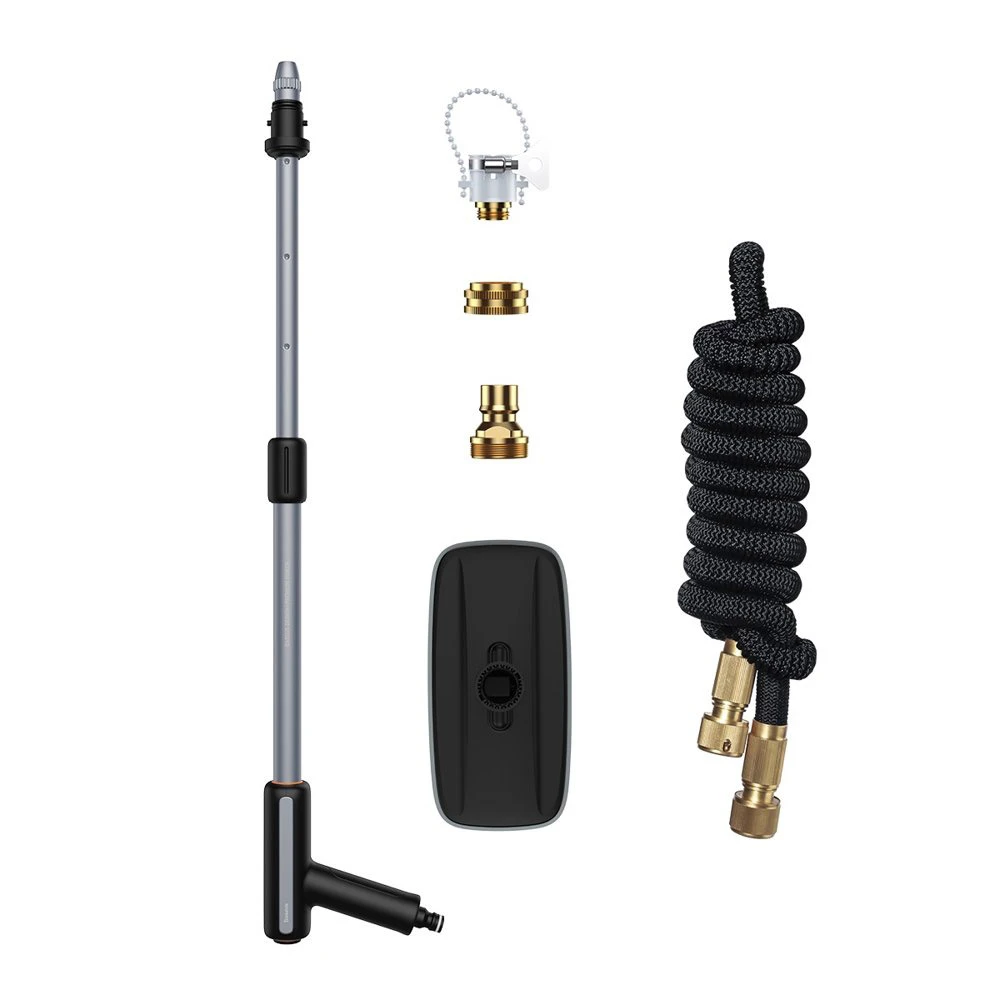 ست کارواش و تی شستشوی خودرو Baseus Multifunctional Car Wash Spray Nozzle CRXC01-F01 طول 15 متری