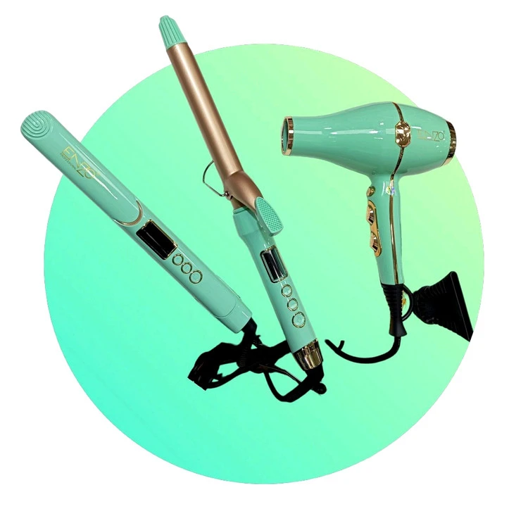ست کامل ارایشگری سشوار ،اتومو،بابلیس حرفه ای ENZO Complete hairdressing set