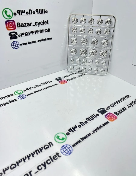 ست کامل درپوش (گل پیچ) روی پیچ موتور سیکلت (استیل)