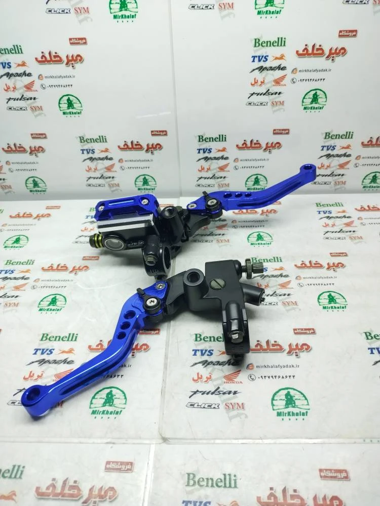 ست کامل پمپ ترمز و قلوه کلاچ اسپرت رنتال cnc انواع موتورسیکلت ها (ابی)