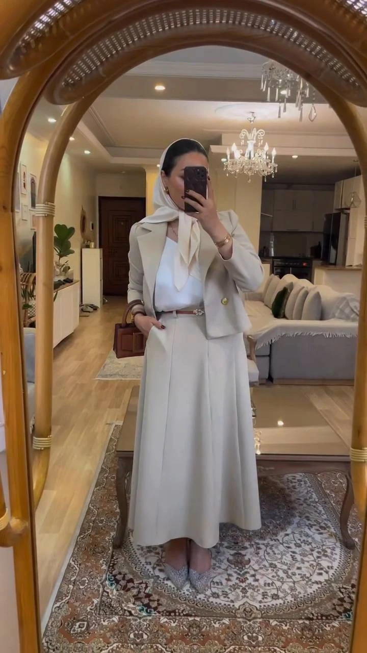 ست کت دامن زنانه نازگل