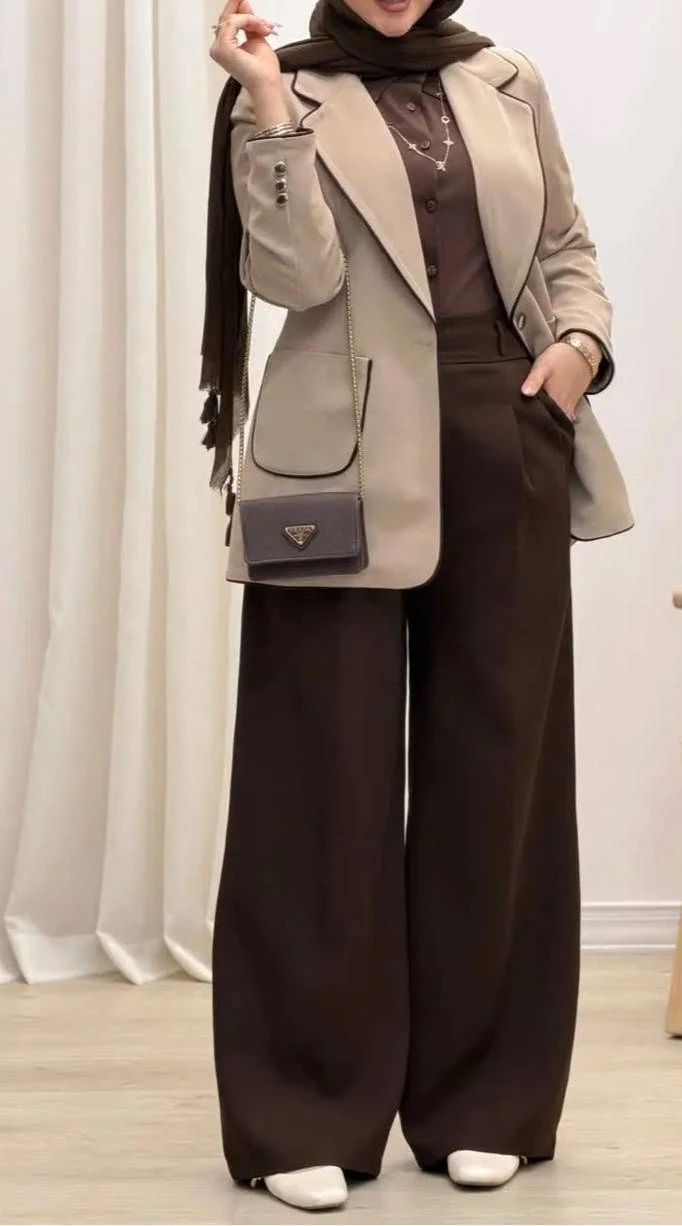 ست کت شلوار زنانه دو رنگ