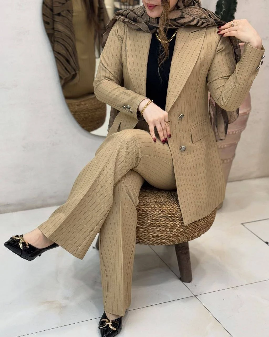 ست کت شلوار زنانه مدل مهرو