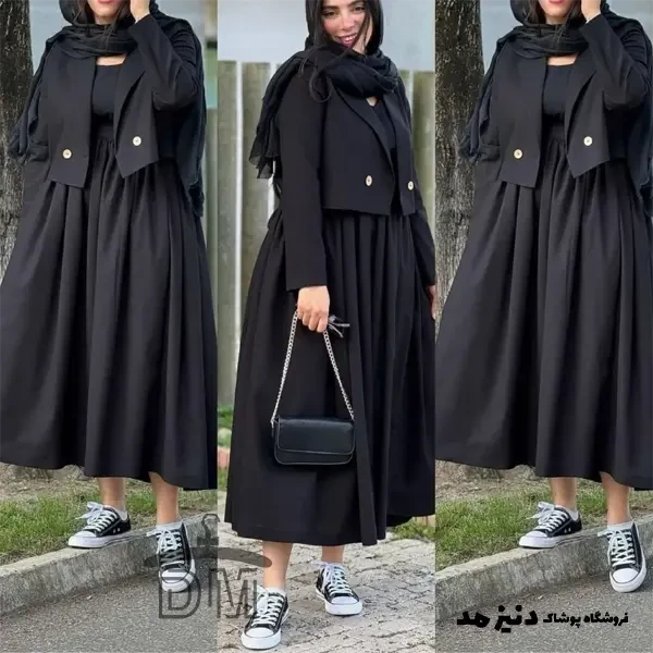 ست کت و سارافون زنانه مدل ساحل (جنس لینن خنک)