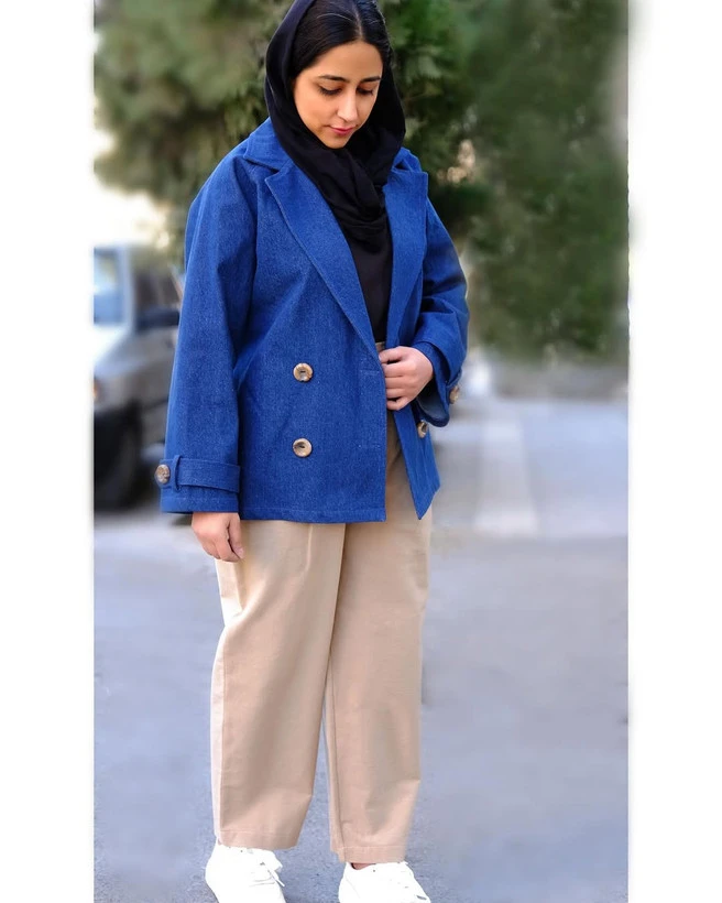 ست کت و شلوار جین و لینن زنانه بهاره