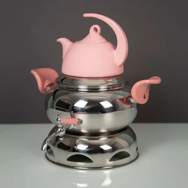 ست کتری قوری کروپ ست مدل روژین استیل