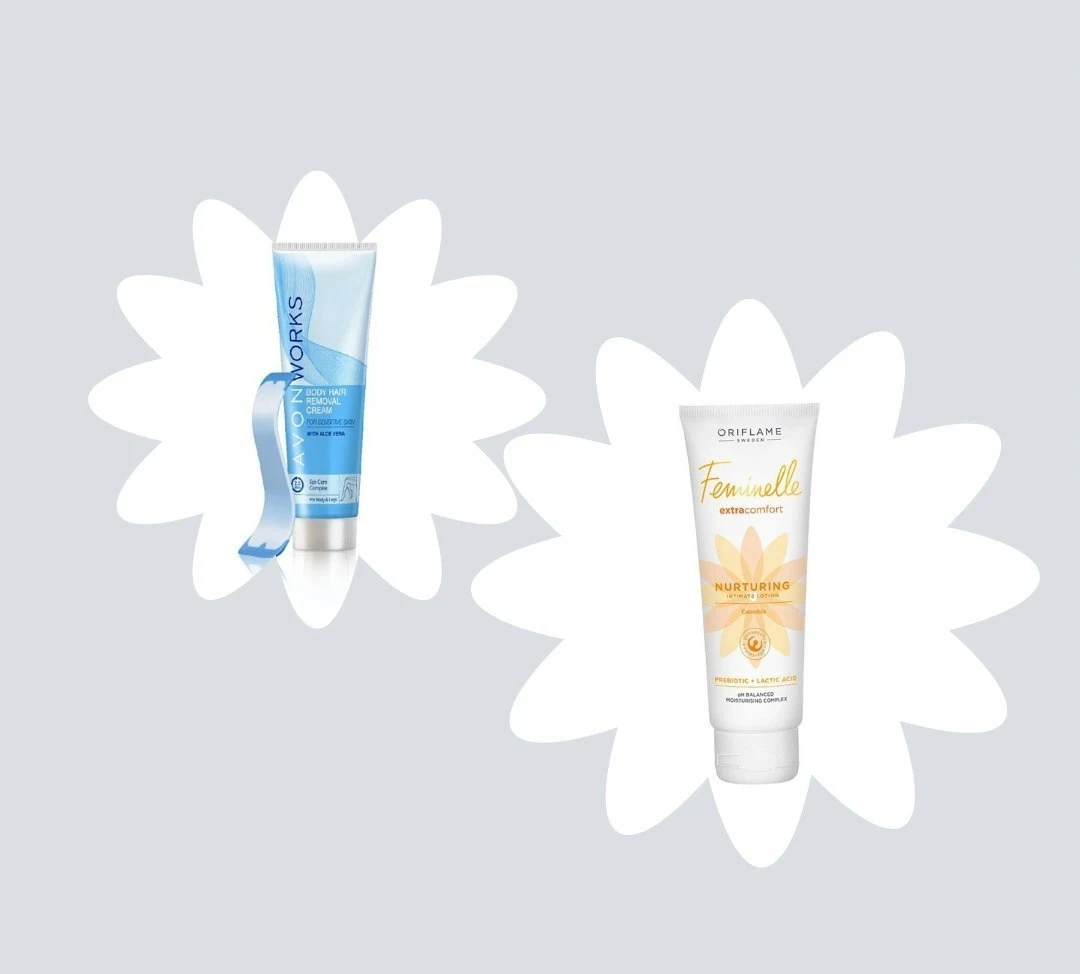 ست کرم موبر بدن آون AVON WORKS حاوی آلوئه ورا و مناسب حساس حجم ۱۰۰ میل و لوسیون مرطوب کننده فمینله بانوان اوریفلیم