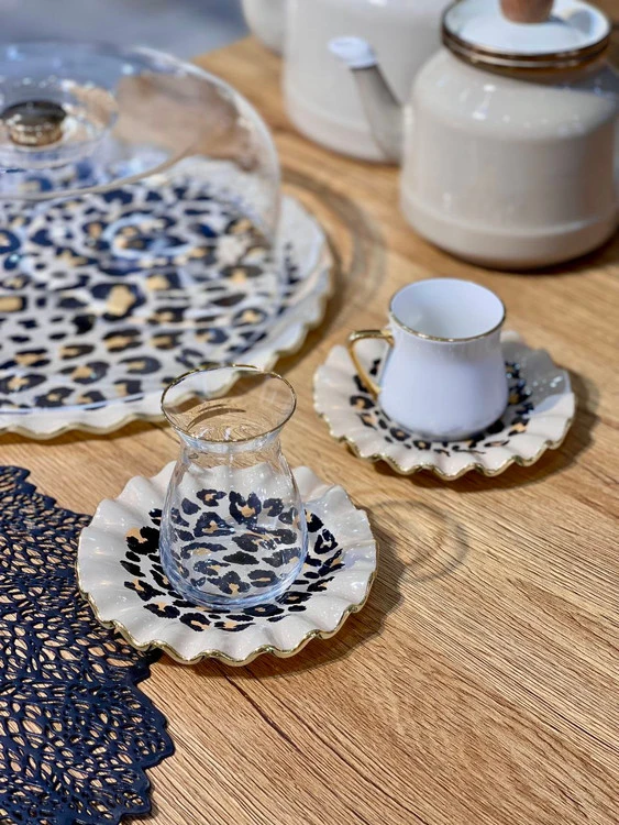 ست کیک خوری و چای و قهوه Leopar محصول ترکیه