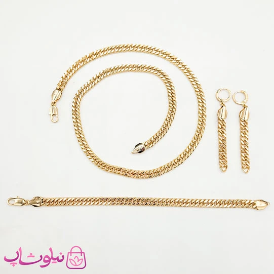 ست گردنبند دستبند گوشواره کارتیر ژوپینگ زنانه کد 6018