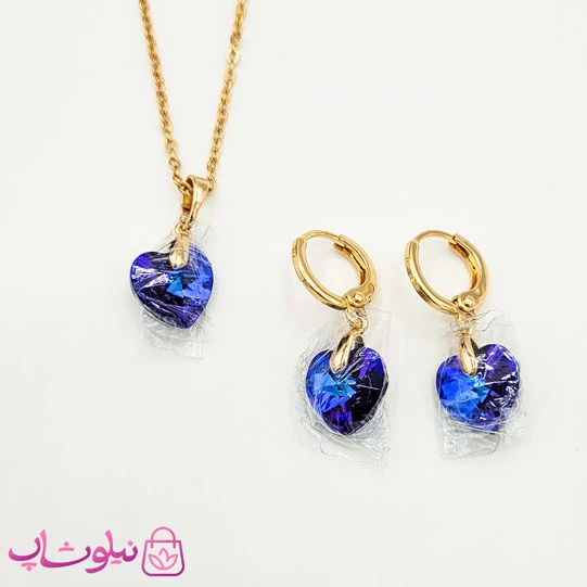 ست گردنبند و گوشواره دخترانه ونکلیف سفید کد 1591