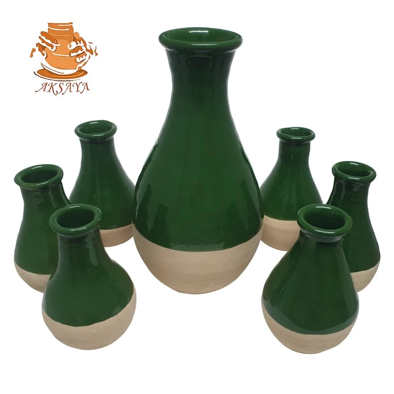 ست ۷ تکه کوزه سفالی مدل خمره