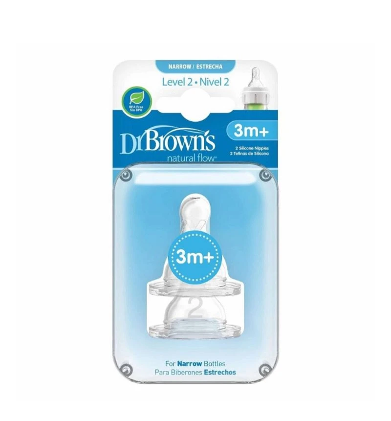 سر شیشه دهانه باریک دکتر براونز در سایز 3m سه ماه Dr Brown’s