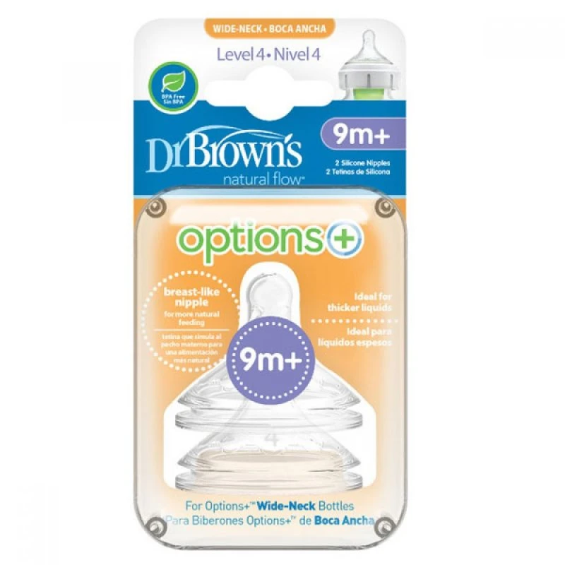 سر شیشه دهانه عریض پلاس دکتر براونز سایز 9 ماه Dr Brown’s