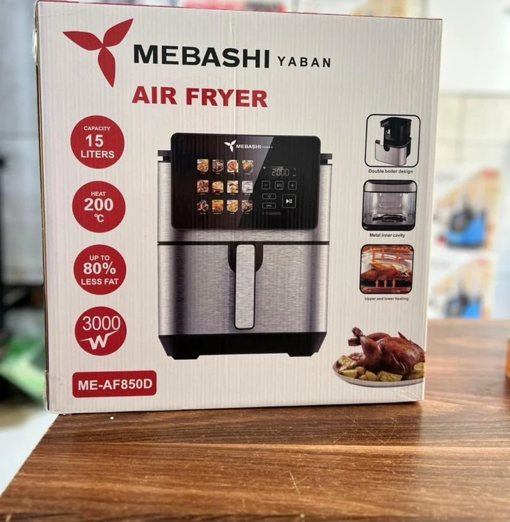 سرخ کن بدون روغن مباشی مدل ME-AF850D ظرفیت ۱۵ لیتری صفحه تبلتی