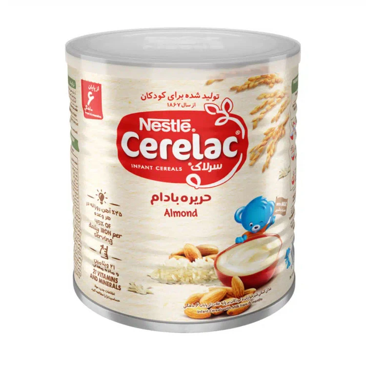 سرلاک حریره بادام به همراه شیر نستله 400 گرم