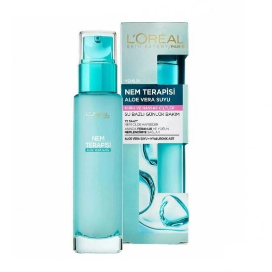سرم آبرسان آلوئه ورا لورال LOREAL پوست های خشک و حساس حجم 70 میل