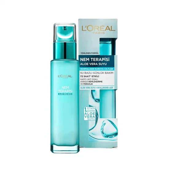 سرم آبرسان آلوئه ورا لورال LOREAL پوست های نرمال تا خشک حجم 70 میل