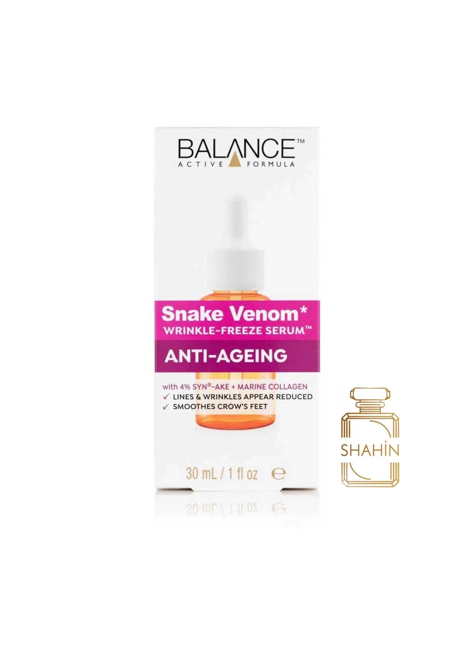 سرم جوانساز و ضدچروک پوست چرب اسنک ونوم بالانس اصل Balance Snake Venom Serum 30ML