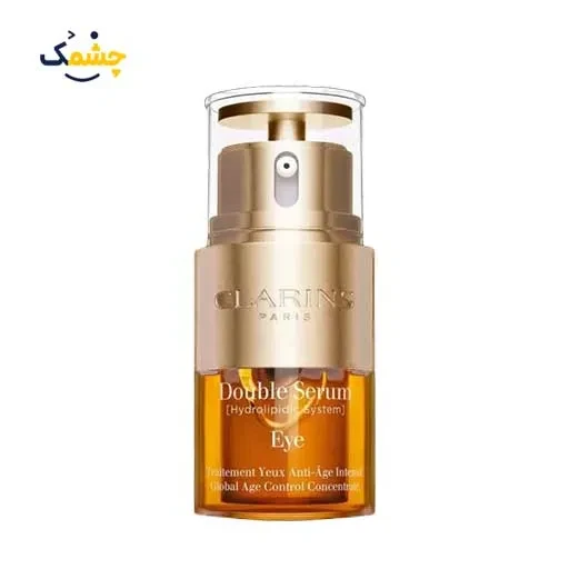 سرم دور چشم کلارنس مدل Double حجم 20 میلی لیتر (اصل) | Clarins Double Serum Eye Firming & Hydrating Anti-Aging Concentrate