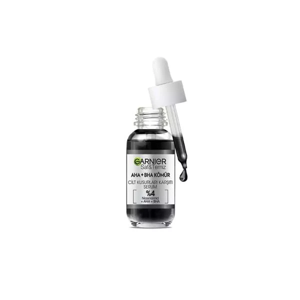 سرم ذغال گارنیر پیور اکتیو AHA + BHA Garnier