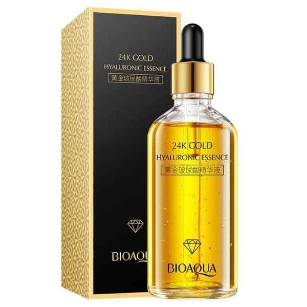 سرم صورت مدل طلا 24K عصاره ی هیالورونیک اسید BIOAQUAFacial Serum BIOAQUA